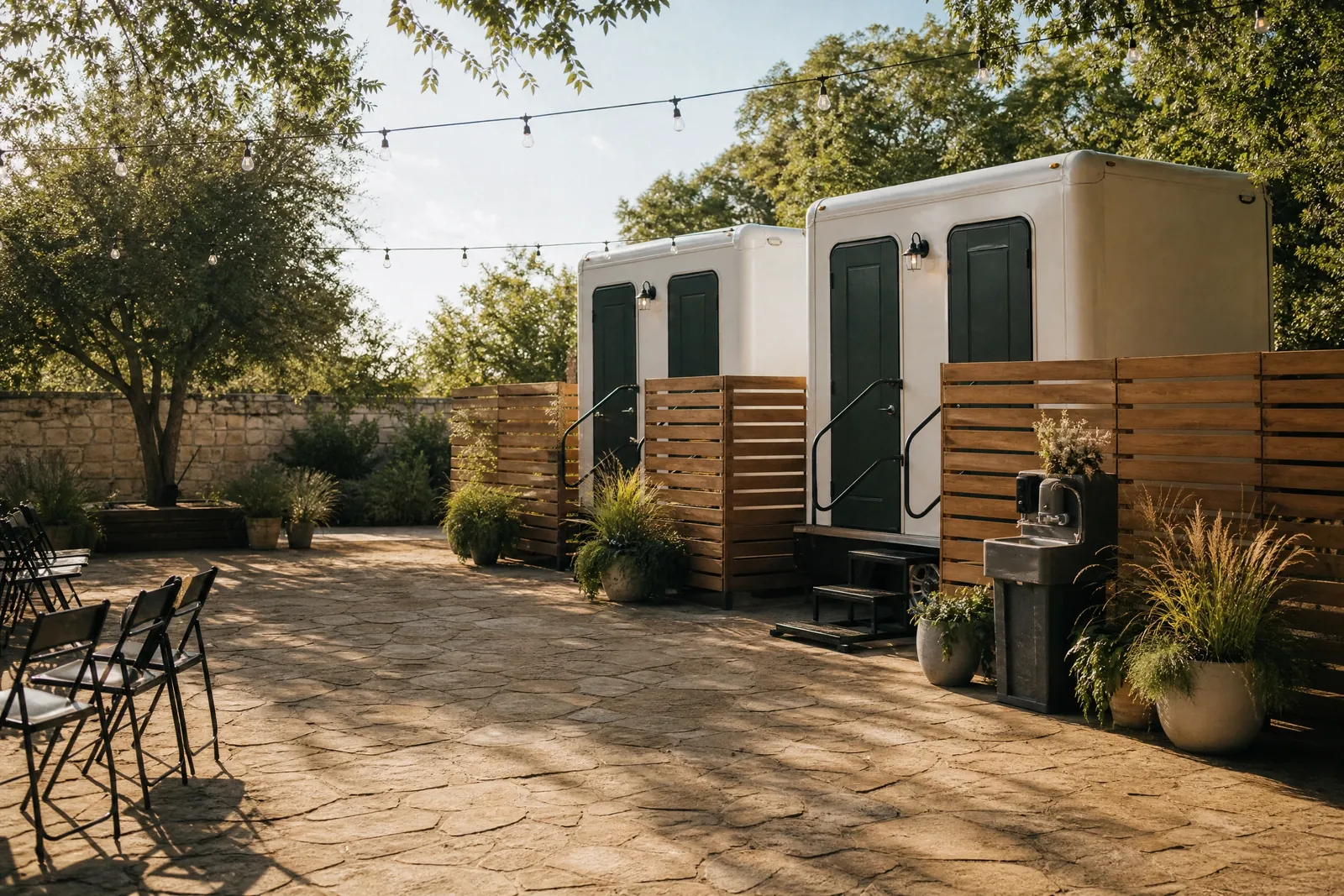 Mobile Restroom Trailers for a Polished Experience portable sanitation setup